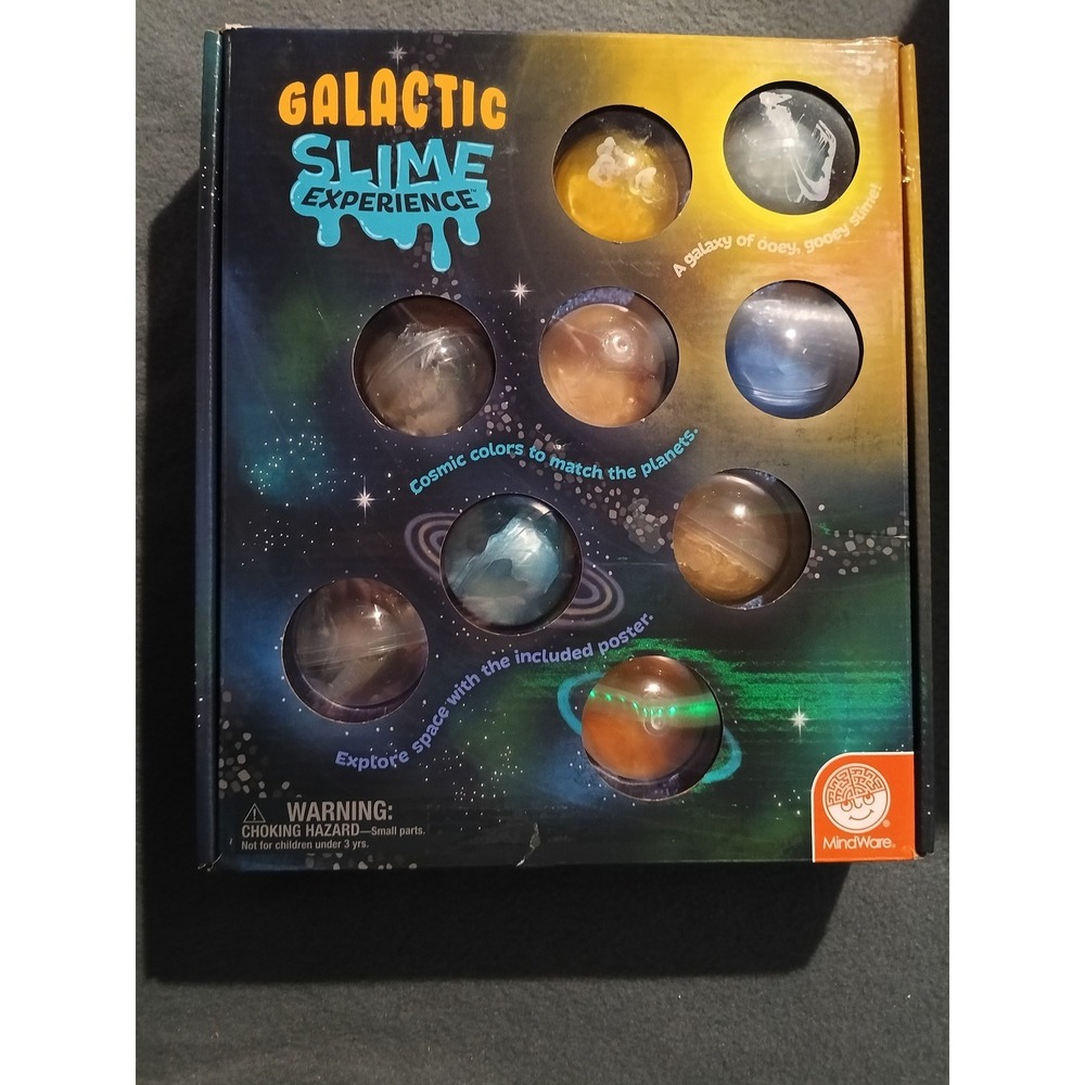 MindWare Galactic Slime Experience Kit 8 Planet Slimes & Poster Science Toy NEW